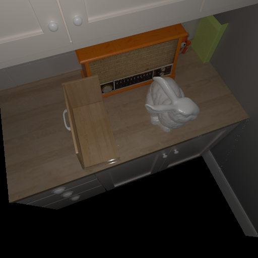 Kitchen rendered image with ground-truth material