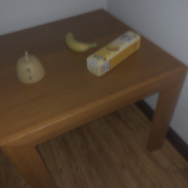 Coffee table real input image captured with co-located light and camera