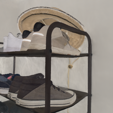 Shoe rack albedo estimated by Ours