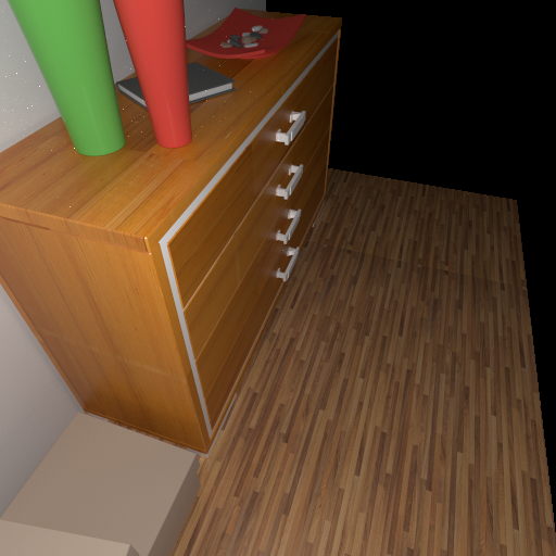 Bedroom synthetic input rendering under co-located light and camera